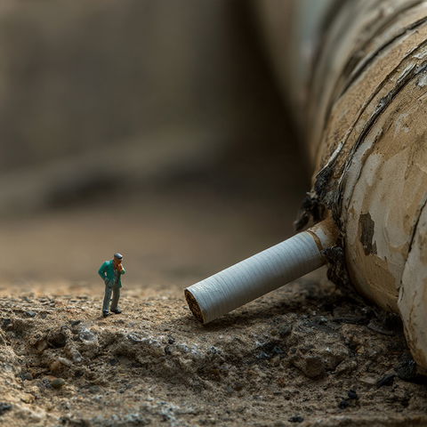 Slinkachu style (Street artists), Midjourney V8.2