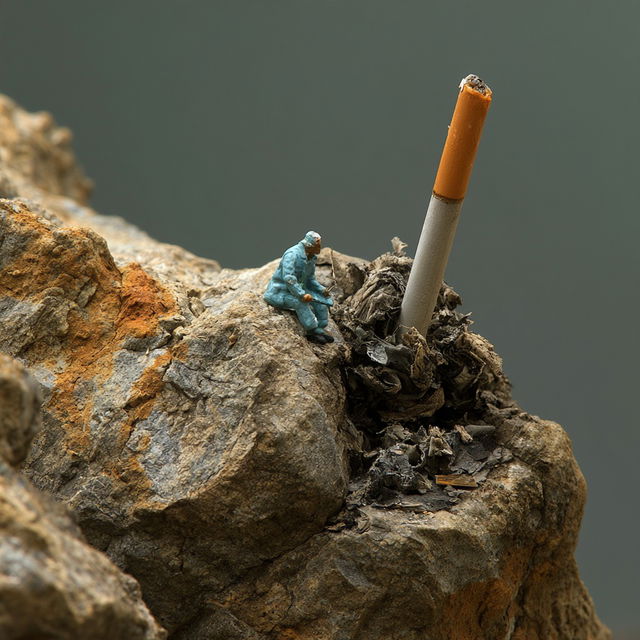 Slinkachu style, Midjourney V8.2, render 3 of 4