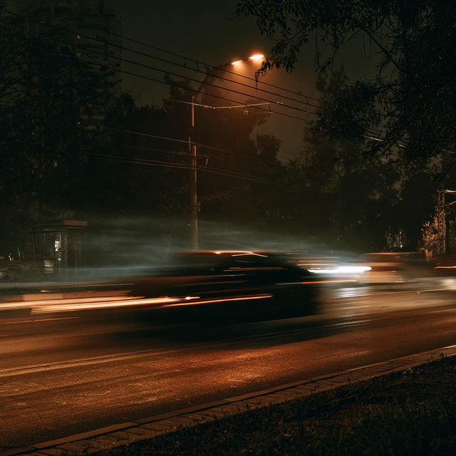 Slow shutter speed style, Midjourney V8.2, render 1 of 4