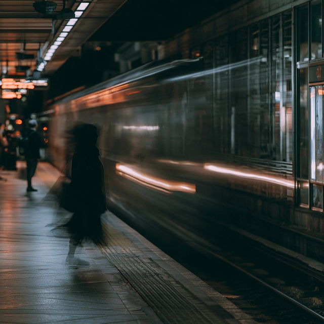 Slow shutter speed style, Midjourney V8.2, render 4 of 4