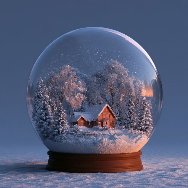 Snowglobe style, Midjourney V8.2, render 3 of 4
