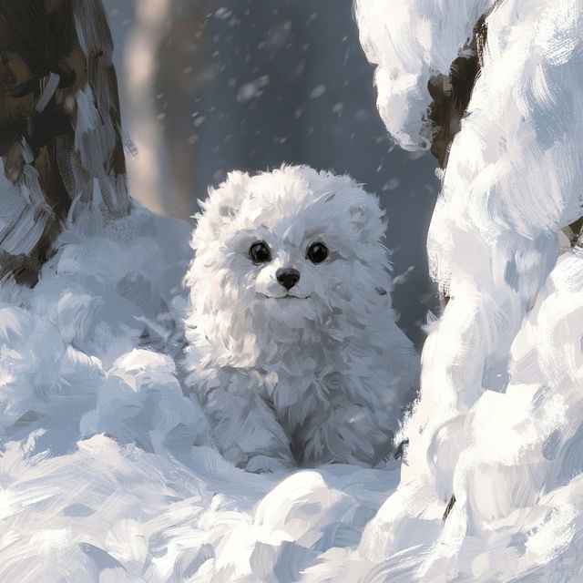 Snowy style, Midjourney V8.2, render 3 of 4
