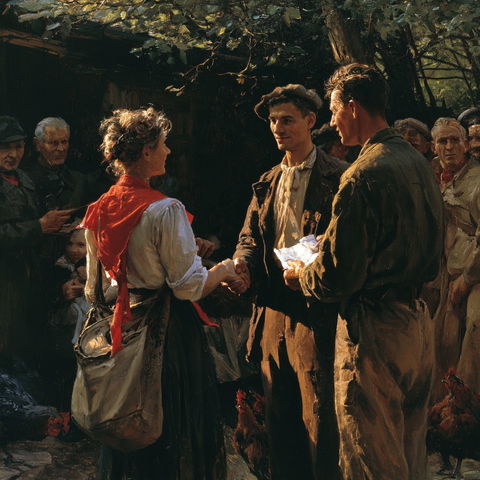 Socialist realism style (Genres), Midjourney V8.2