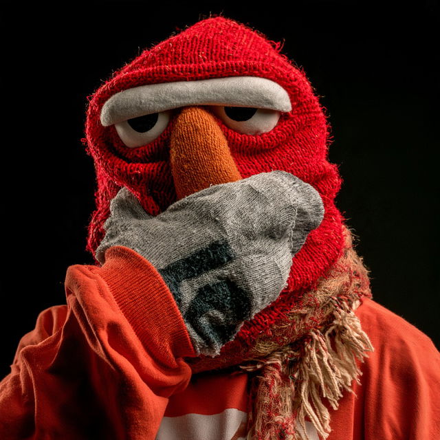Sock puppet style style, Midjourney V8.2, render 3 of 4