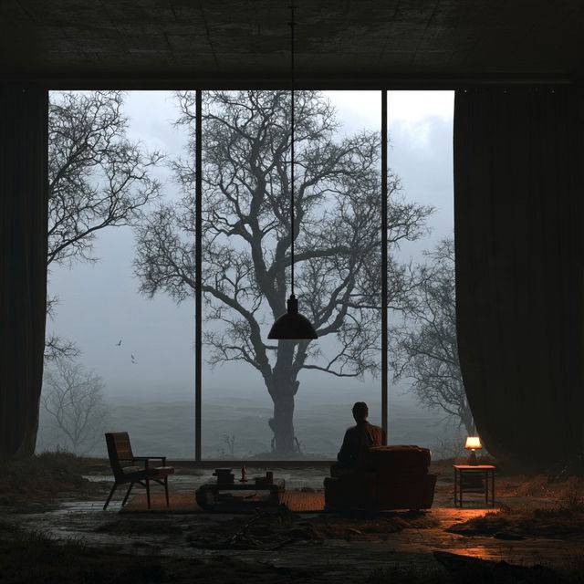 Somber atmosphere style, Midjourney V8.2, render 3 of 4