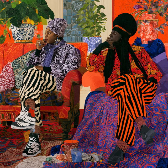 Sonia Boyce style, Midjourney V8.2, render 1 of 4