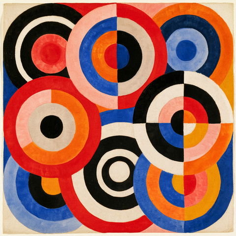 Sonia Delaunay style (Painters), Midjourney V8.2