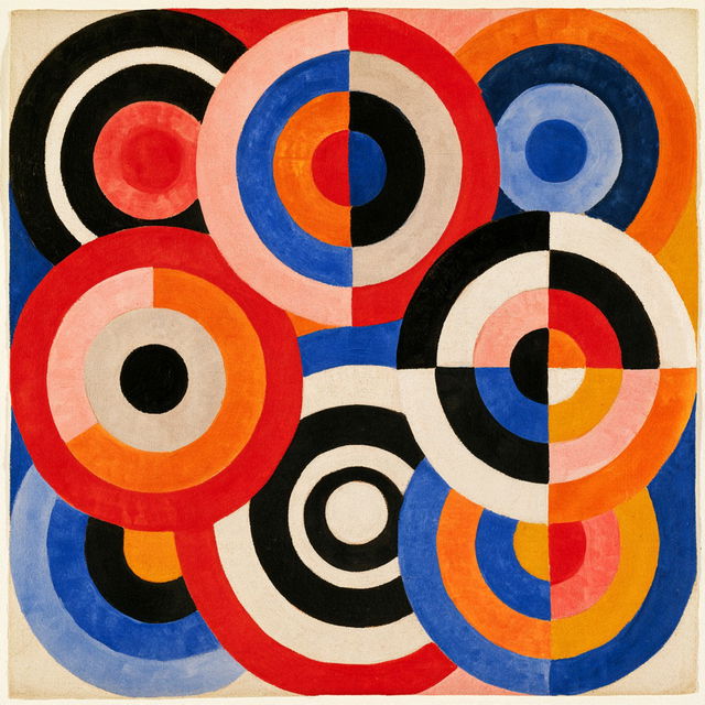 Sonia Delaunay style, Midjourney V8.2, render 1 of 4