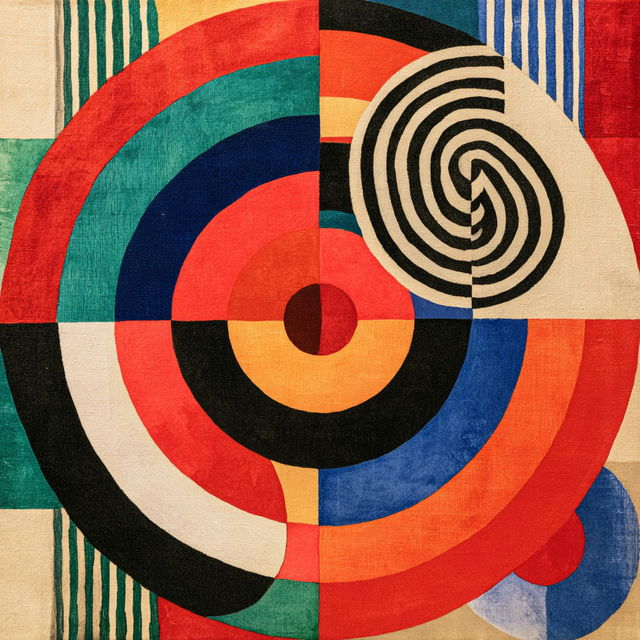 Sonia Delaunay style, Midjourney V8.2, render 4 of 4