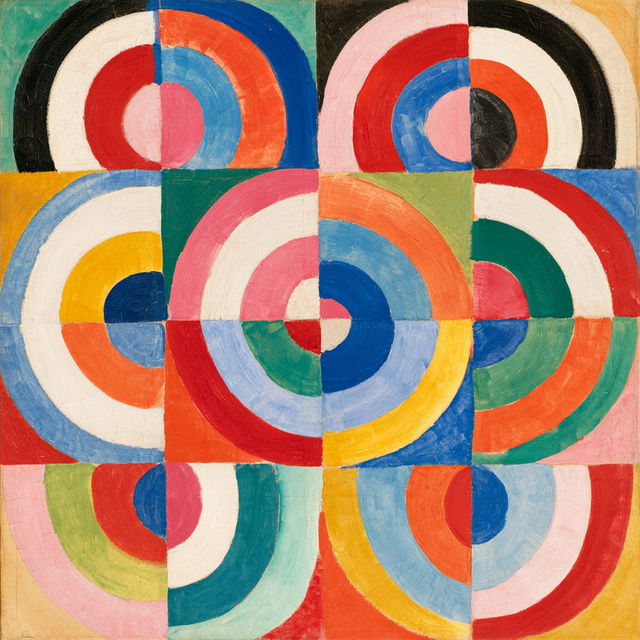 Sonia Delaunay style, Midjourney V8.2, render 3 of 4