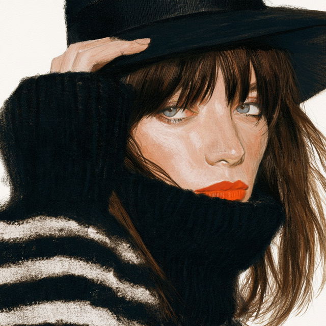 Sonia Rykiel style, Midjourney V8.2, render 4 of 4