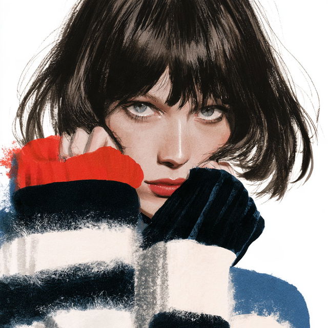 Sonia Rykiel style, Midjourney V8.2, render 3 of 4