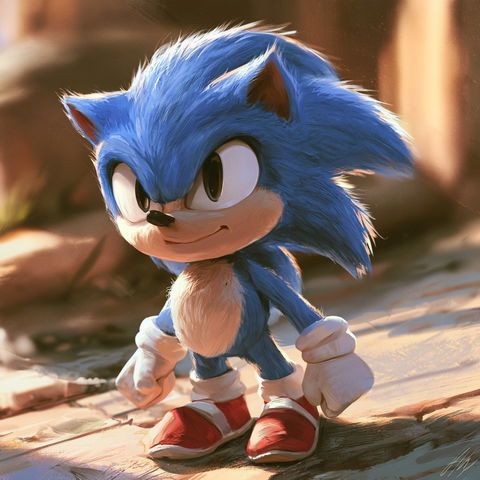 Sonic the Hedgehog style (Titles), Midjourney V8.2