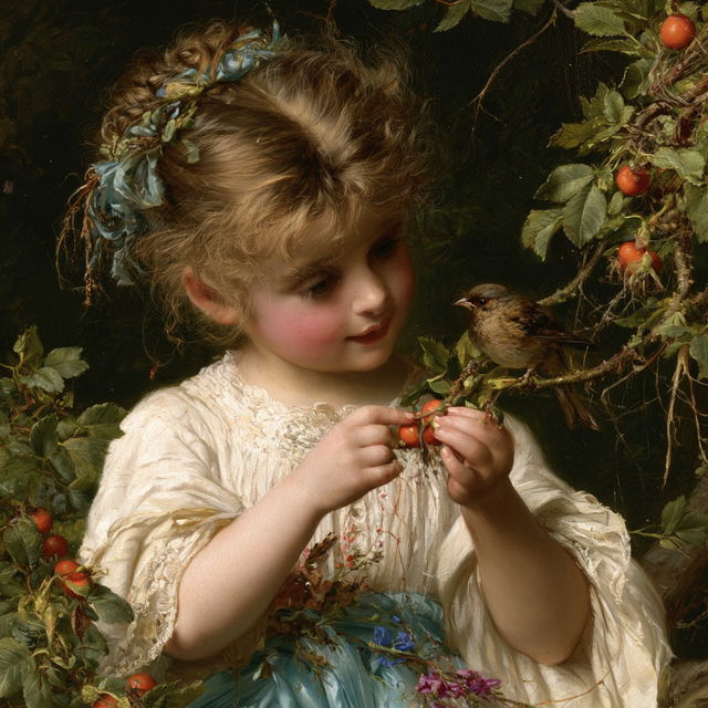 Sophie Gengembre Anderson style, Midjourney V8.2, render 1 of 4