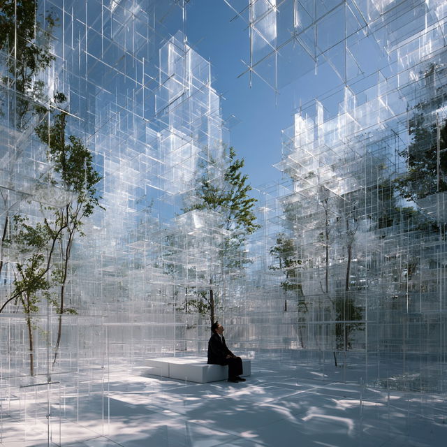 Sou Fujimoto style, Midjourney V8.2, render 4 of 4