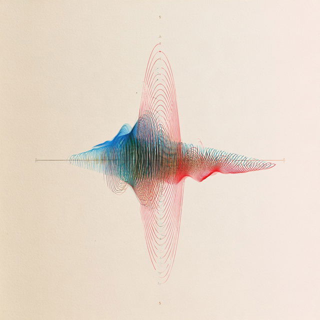 Sound wave diagram style, Midjourney V8.2, render 3 of 4