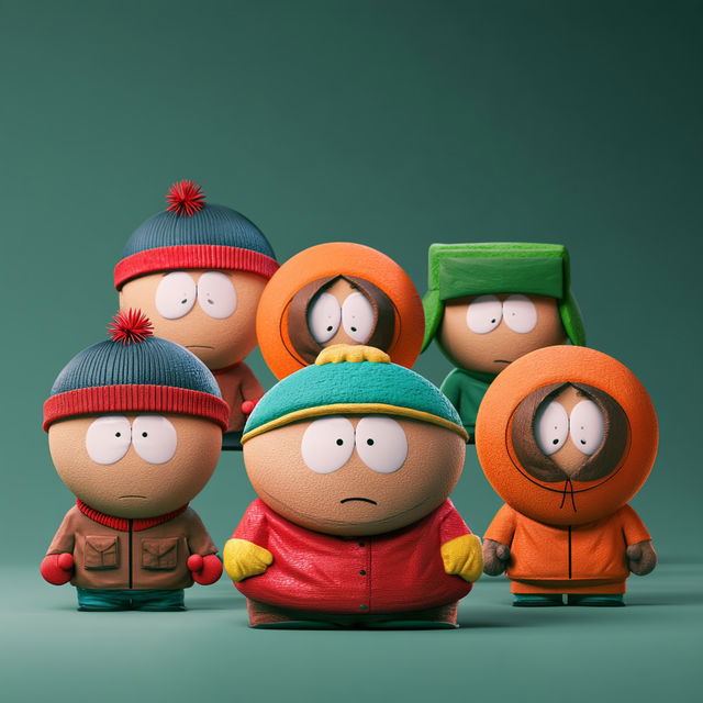 South Park style, Midjourney V8.2, render 2 of 4