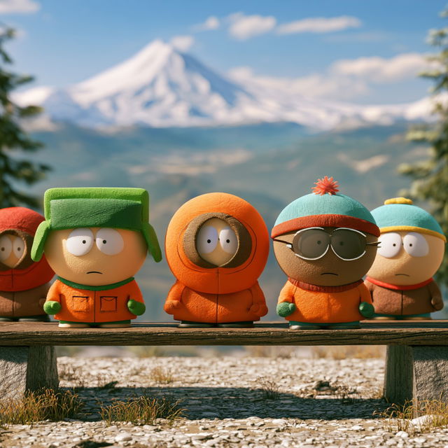 South Park style, Midjourney V8.2, render 4 of 4