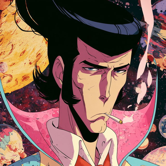 Space Dandy style, Midjourney V8.2, render 1 of 4