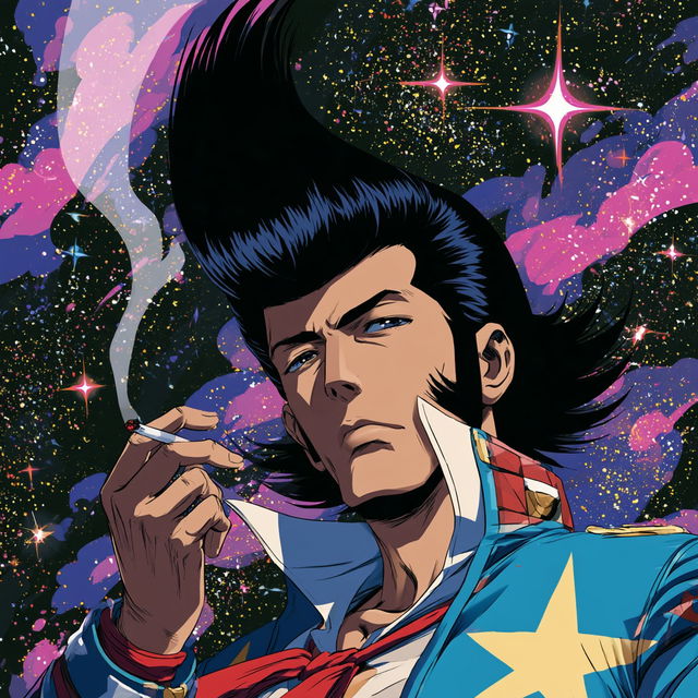 Space Dandy style, Midjourney V8.2, render 4 of 4