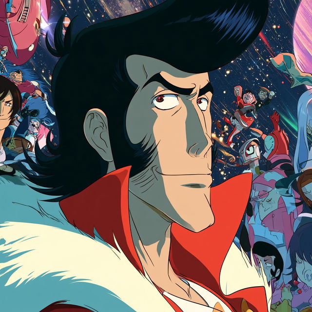 Space Dandy style, Midjourney V8.2, render 3 of 4