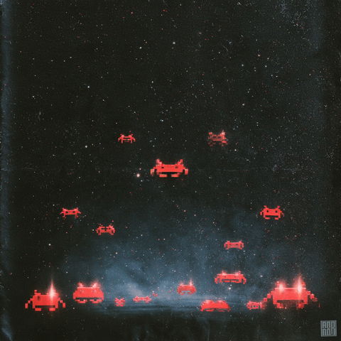 Space Invaders style (Titles), Midjourney V8.2