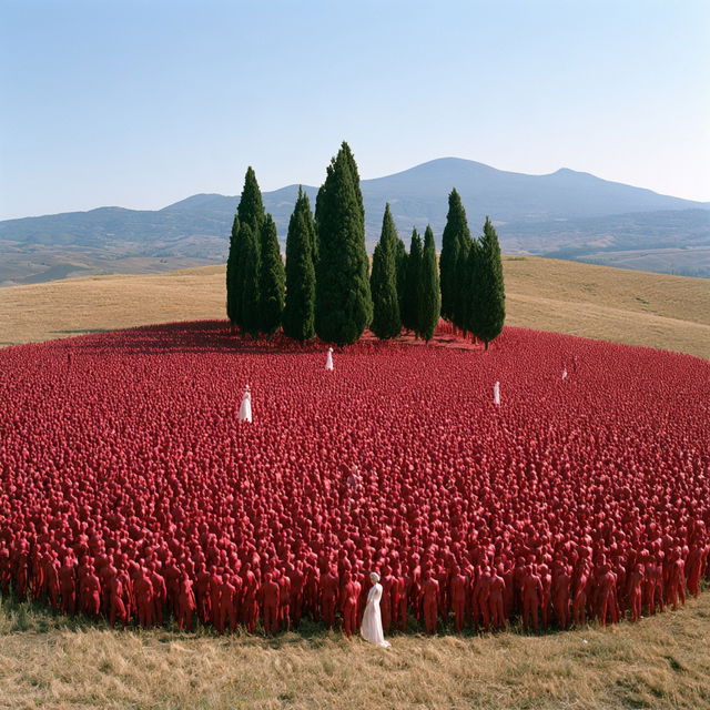 Spencer Tunick style, Midjourney V8.2, render 4 of 4