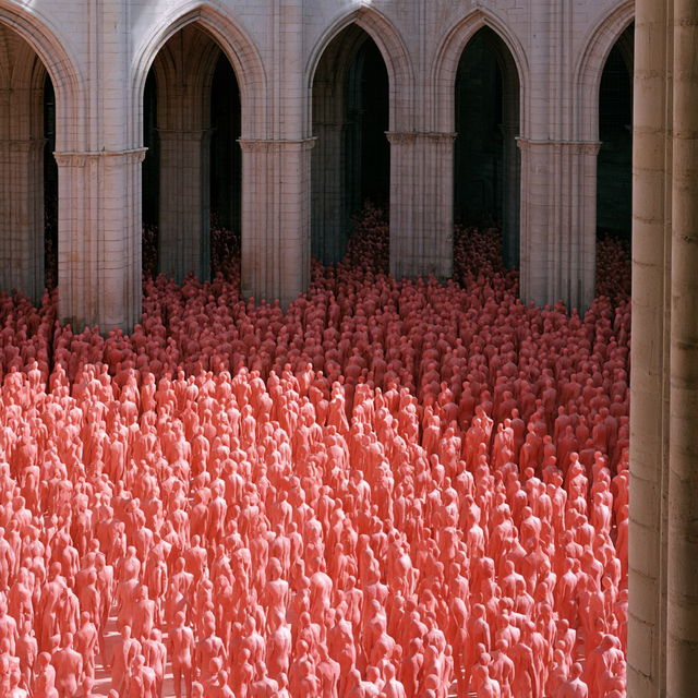 Spencer Tunick style, Midjourney V8.2, render 3 of 4