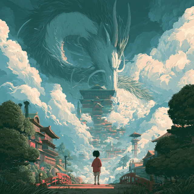 Spirited Away style, Midjourney V8.2, render 1 of 4