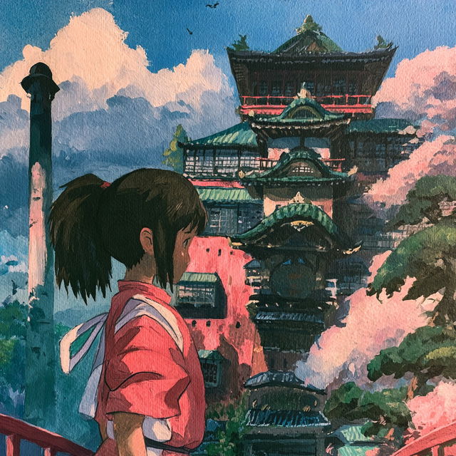 Spirited Away style, Midjourney V8.2, render 4 of 4