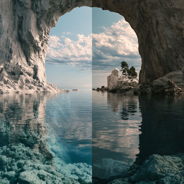 Split view style, Midjourney V8.2, render 1 of 4