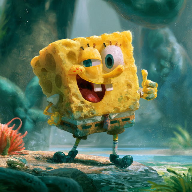 SpongeBob SquarePants style, Midjourney V8.2, render 4 of 4