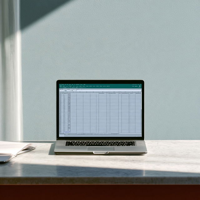 Spreadsheet style, Midjourney V8.2, render 2 of 4