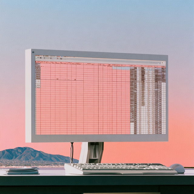 Spreadsheet style, Midjourney V8.2, render 1 of 4