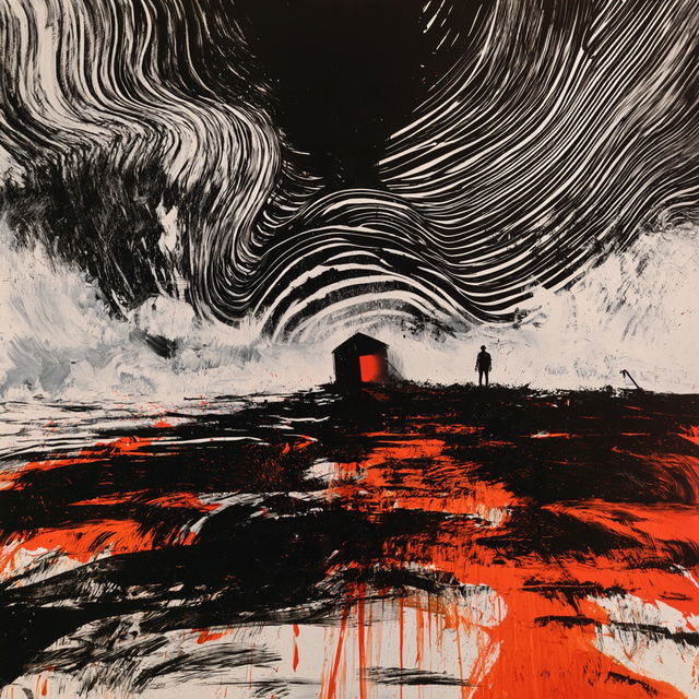 Stanley Donwood style, Midjourney V8.2, render 4 of 4
