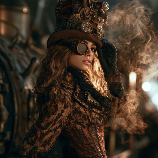 Steampunk style, Midjourney V8.2, render 2 of 4