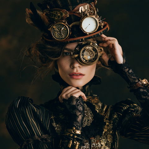Steampunk style (Genres), Midjourney V8.2