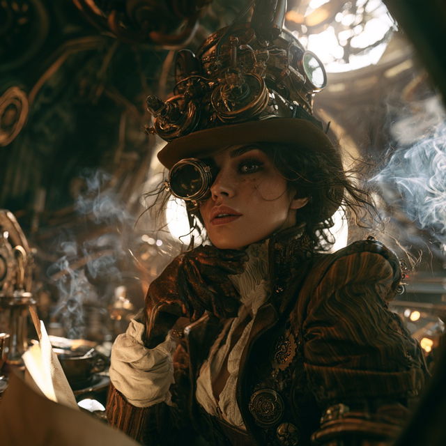 Steampunk style, Midjourney V8.2, render 3 of 4