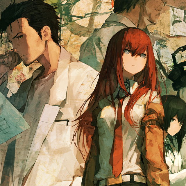 SteinsGate style, Midjourney V8.2, render 4 of 4