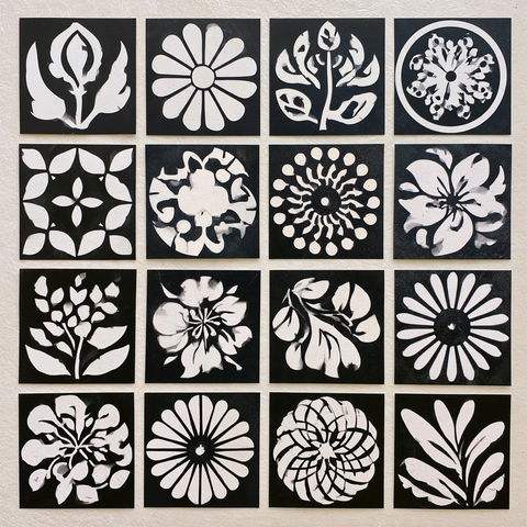 Stencil graphics style (Techniques), Midjourney V8.2