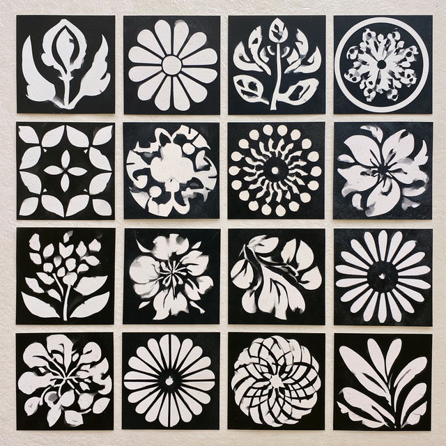 Stencil graphics style, Midjourney V8.2, render 1 of 4