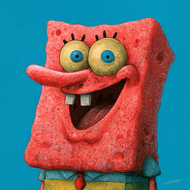 Stephen Hillenburg style, Midjourney V8.2, render 1 of 4