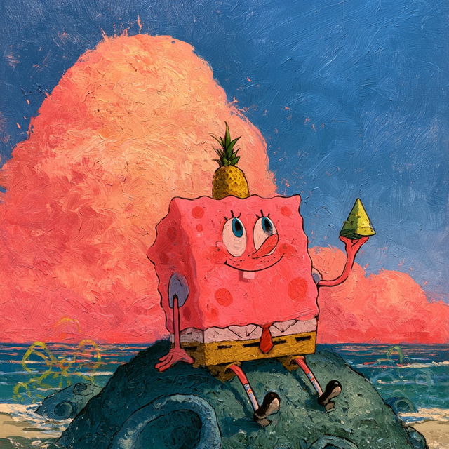 Stephen Hillenburg style, Midjourney V8.2, render 4 of 4