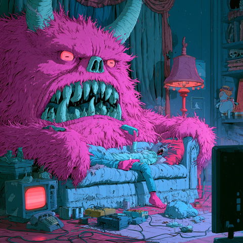 Steve Cutts style (Illustrators), Midjourney V8.2