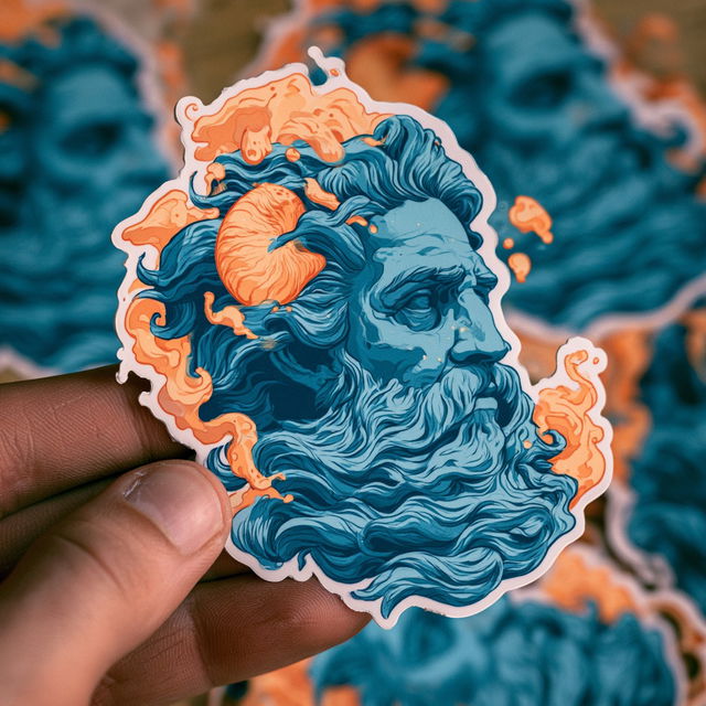 Sticker illustration style, Midjourney V8.2, render 1 of 4