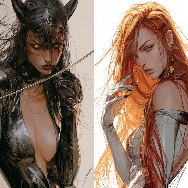 Stjepan Sejic style, Midjourney V8.2, render 1 of 4