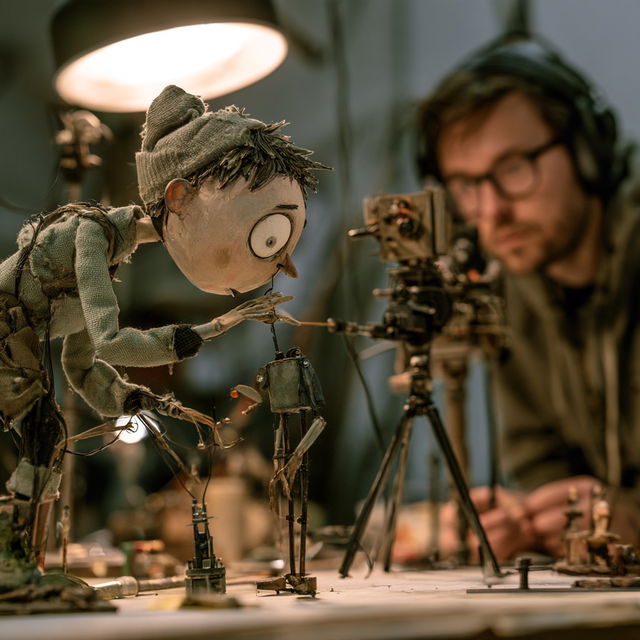 Stop-motion animation style, Midjourney V8.2, render 4 of 4