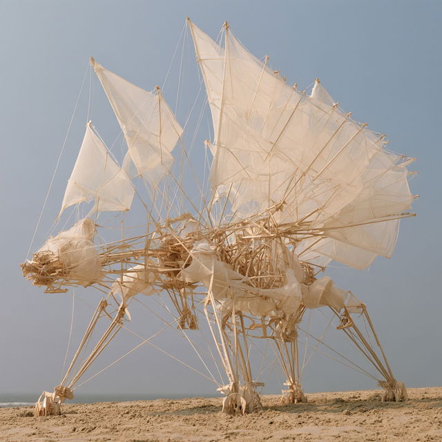 Strandbeest style, Midjourney V8.2, render 2 of 4