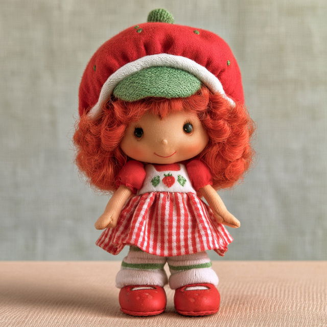 Strawberry Shortcake doll style, Midjourney V8.2, render 2 of 4