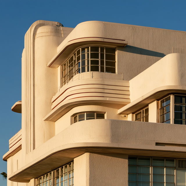 Streamline Moderne architecture style, Midjourney V8.2, render 2 of 4